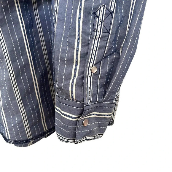 Age of Wisdom Pearl Snap Button Long Sleeve Western Shirt Size XL - Picture 4 of 6